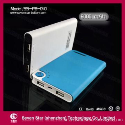 Power Bank with Li-ion Polymer Battery 6000 mAh